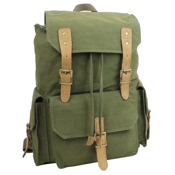 *Clearance* Classic Large Canvas Backpack CK11GRN